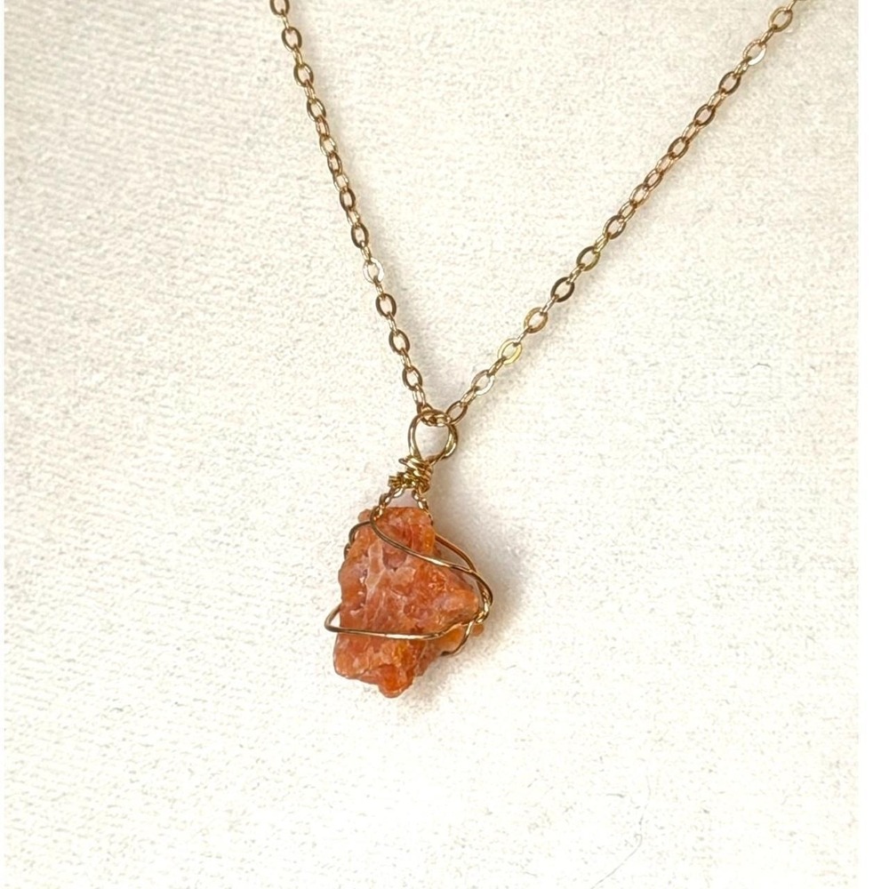 Beautiful Handmade Topaz Crystal Pendant With Gold Plated Stainless Chain